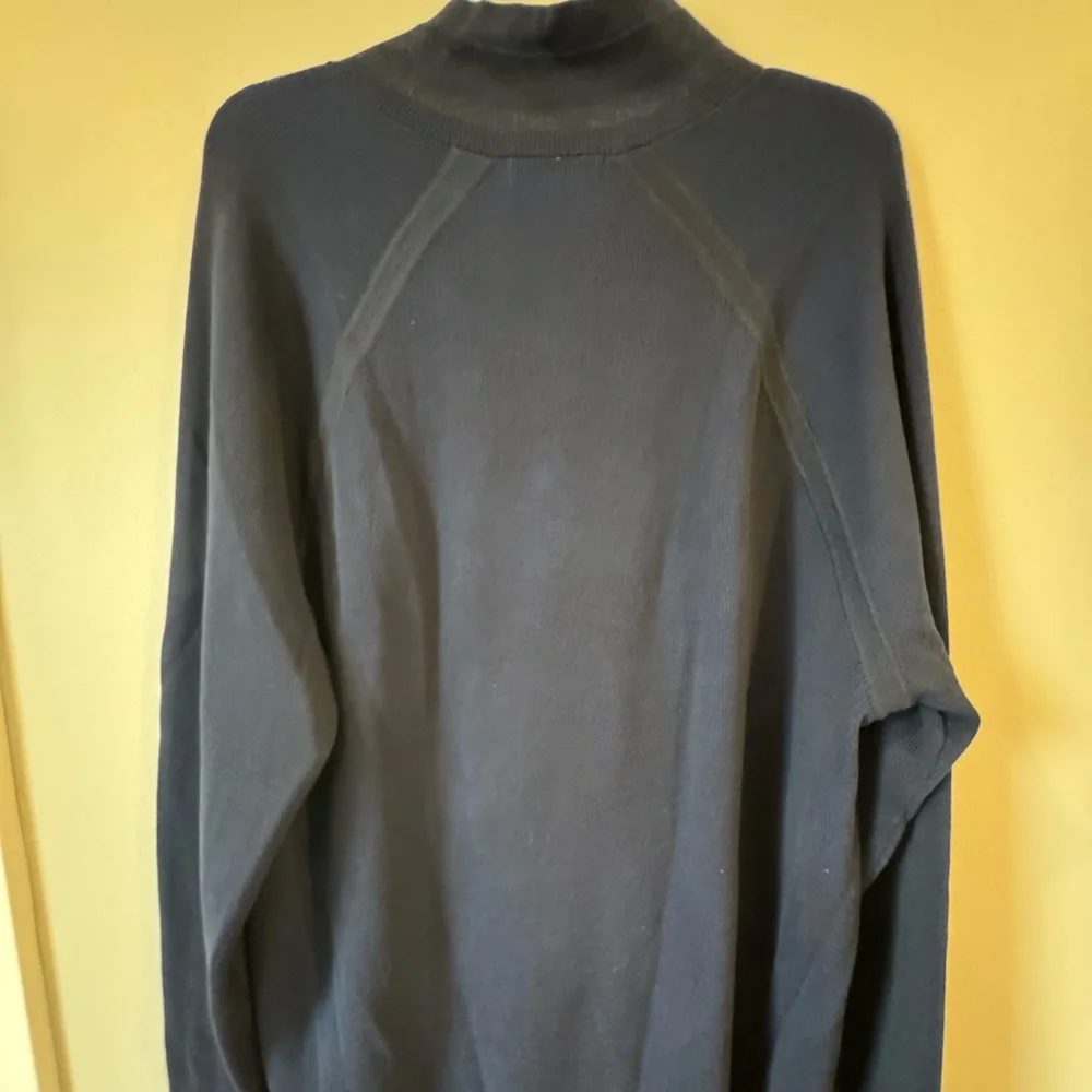 Banana Republic Cotton Sweater Men’s XL Quarter Zip Blue Pullover